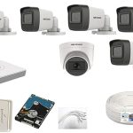 Hikvision 5MP Full Combo Kit 8 Channel DVR +5 Bullet & 1 Dome Camera with Audio Recording (Day/Night Vision) + 2TB HDD + CCTV Cable + 8 CH SMP + BNC & DC + 1.5 Meter HDMI