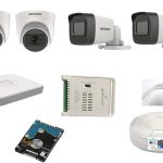 Hikvision Combo Kit with 4Pcs 5MP Full HD 8CH DVR Bullet Cameras, 2 Pieces Dome Camera, 1TB Hard Disc, CCTV Wire Roll, Power Supply and All Required Connectors